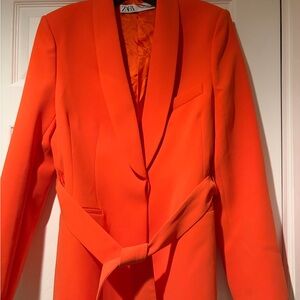 Zara Women's Bold Orange Blazer